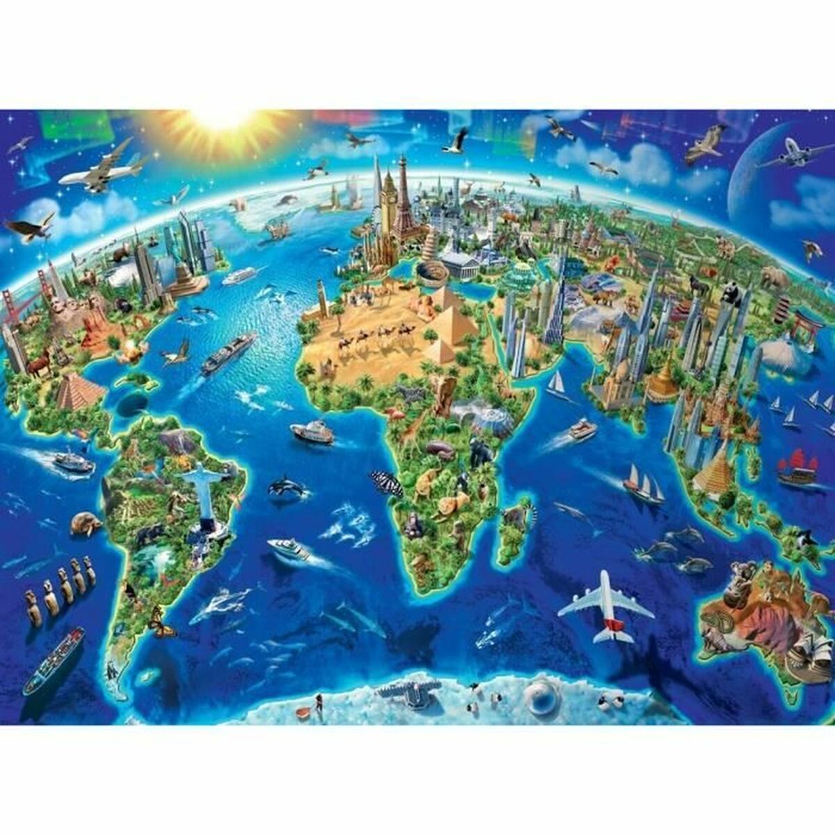 Puzzle Ravensburger Map of the monuments of the world - Jucarii si jocuri, Puzzle-uri și puzzle-uri
