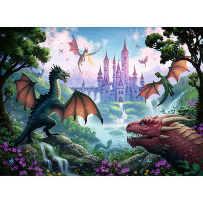 Puzzle Ravensburger 13356 The Dragon's Wrath XXL 300 Piese - Jucarii si jocuri, Puzzle-uri și puzzle-uri