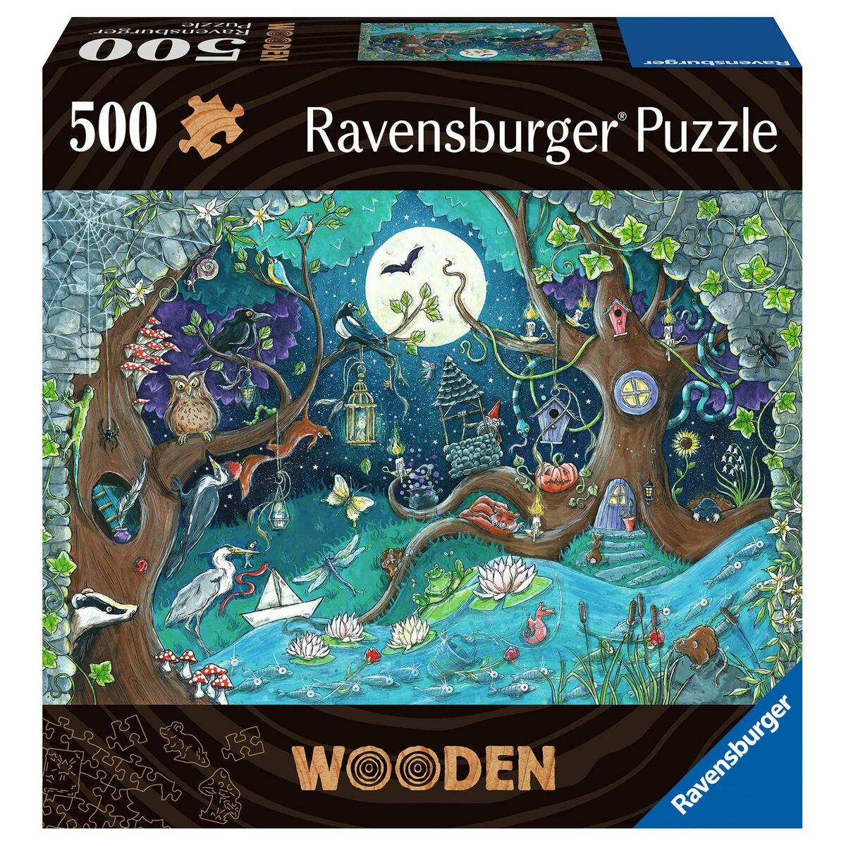 Puzzle Ravensburger 17516 Fantasy Forest Lemn 500 Piese - Jucarii si jocuri, Puzzle-uri și puzzle-uri