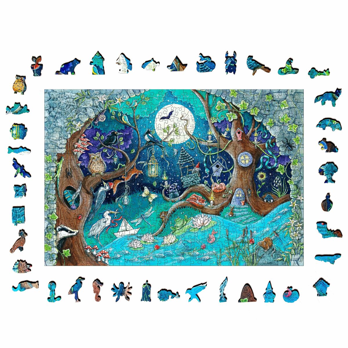 Puzzle Ravensburger 17516 Fantasy Forest Lemn 500 Piese - Jucarii si jocuri, Puzzle-uri și puzzle-uri