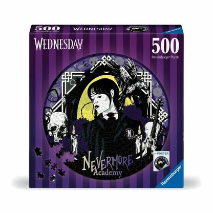 Puzzle Ravensburger Mercredi Adams 500 Piese - Jucarii si jocuri, Puzzle-uri și puzzle-uri