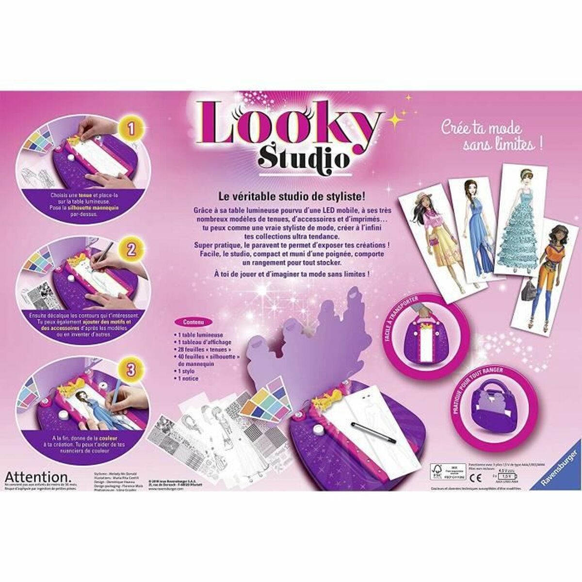 Studio de Modă Ravensburger Looky Studio - Jucarii si jocuri, Activități creative