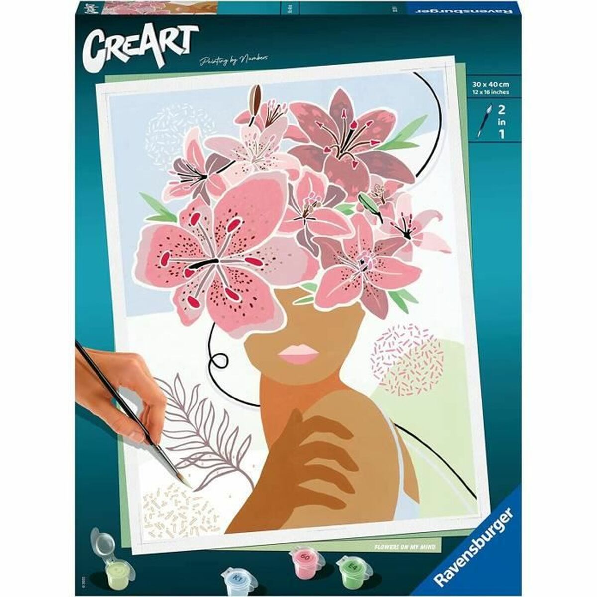 Set de Lucru Manual Ravensburger Flowers on My Mind Multicolor Carton - Birou și papetărie, Arte și Meserii