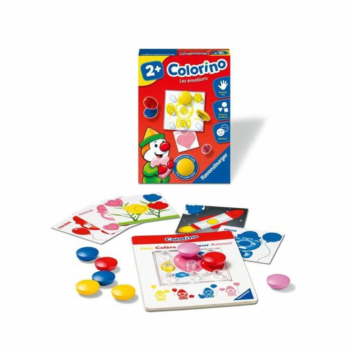 Joc Educație pentru Copii Ravensburger Colorino - Emotions Galben Roz (Franceză) (FR) - Jucarii si jocuri, Jocuri și accesorii