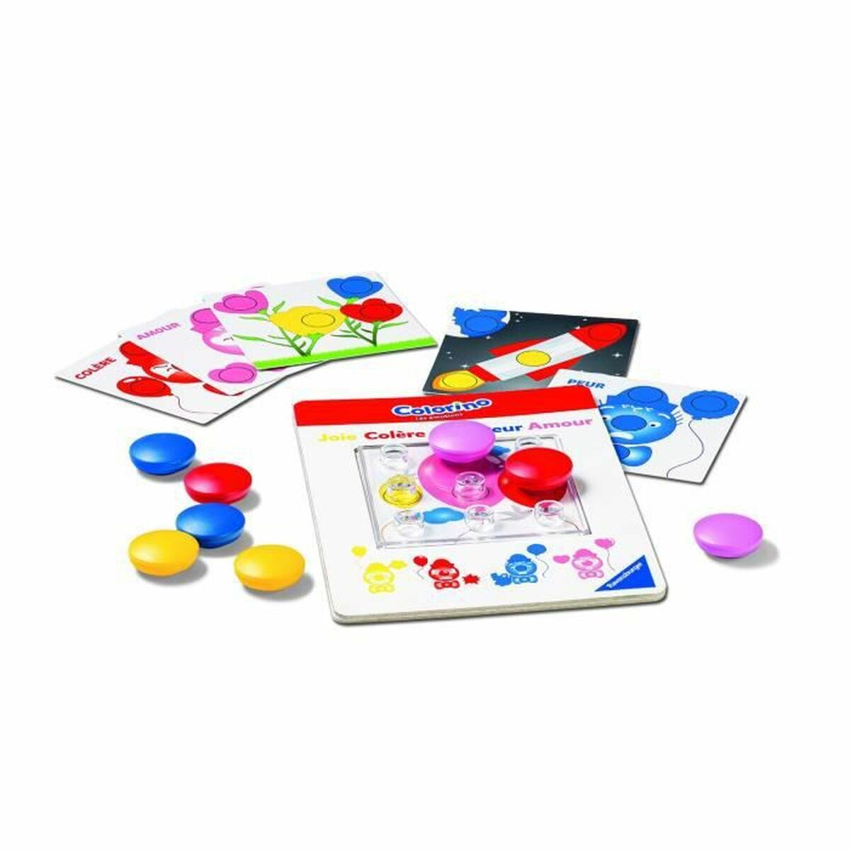 Joc Educație pentru Copii Ravensburger Colorino - Emotions Galben Roz (Franceză) (FR) - Jucarii si jocuri, Jocuri și accesorii