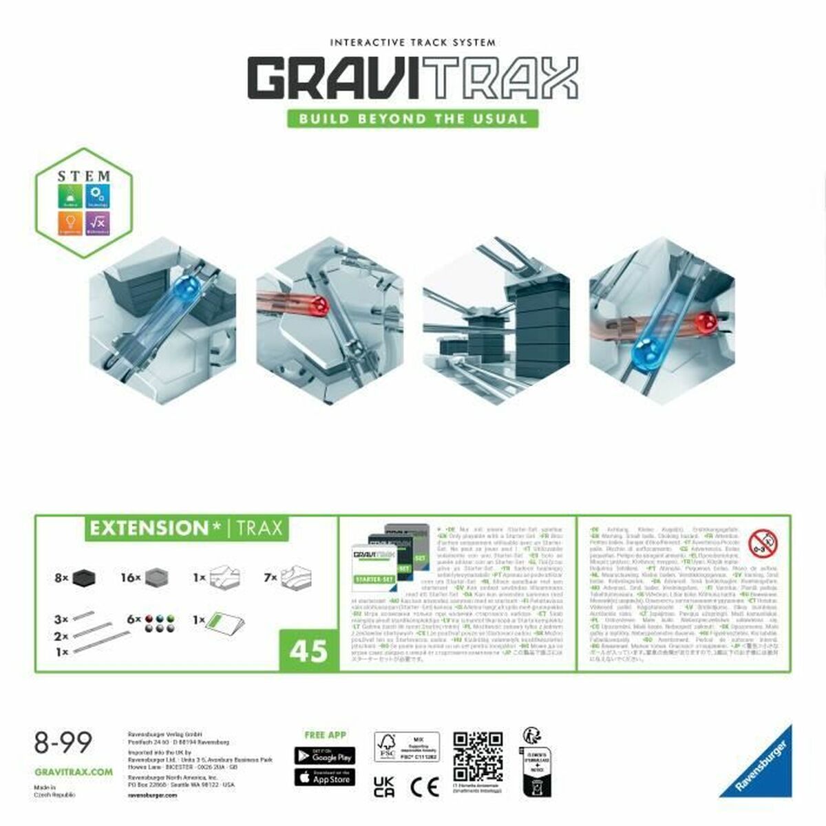 Joc de Masă Ravensburger GraviTrax Set d'Extension Trax / Rails - 224142 - Jucarii si jocuri, Jocuri și accesorii