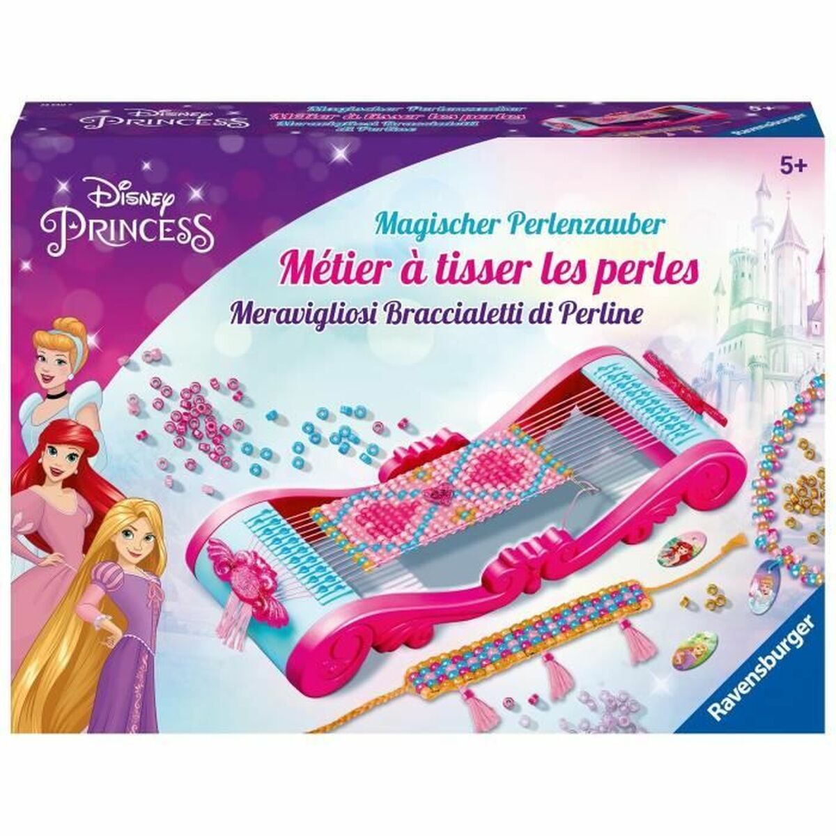 Kit de Creare Brățări și Coliere Ravensburger Disney Princesses loom Fashion creation Plastic - Jucarii si jocuri, Activități creative
