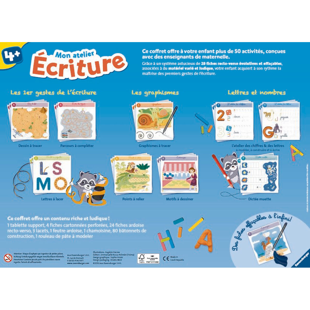 Joc de Masă Ravensburger My Writing Workshop (FR) Multicolor (Franceză) - Jucarii si jocuri, Jocuri și accesorii