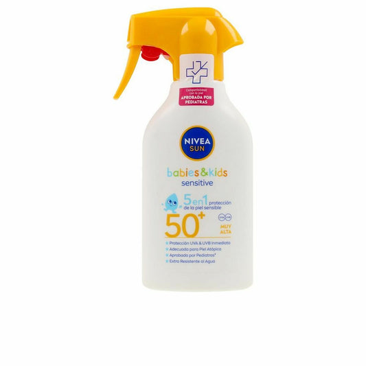 Protector Solar pentru Copii Spray Nivea Sun Kids Sensitive SPF 50+ 270 ml - Bebelus, Igienă și îngrijire