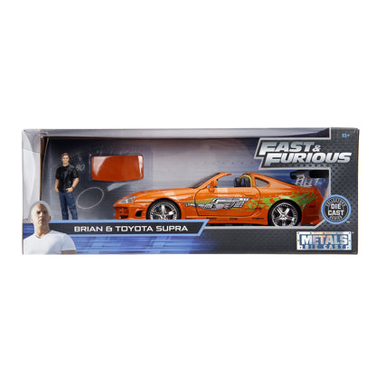Playset Fast & Furious Brian & Toyota Supra 2 Piese - Jucarii si jocuri, Păpuși și figurine