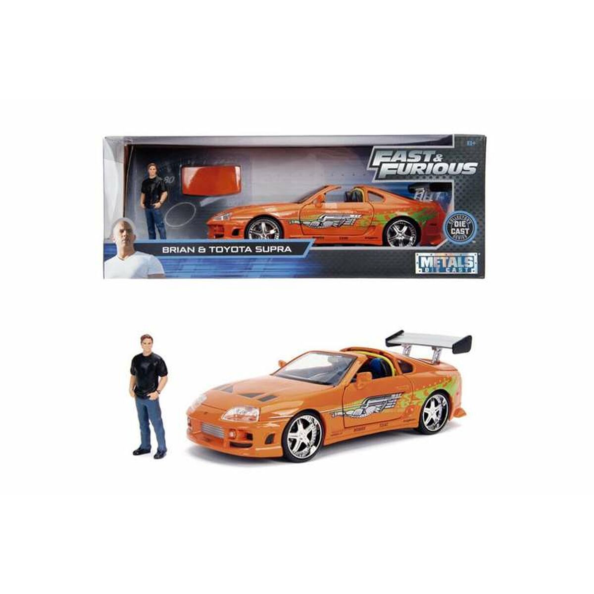 Playset Fast & Furious Brian & Toyota Supra 2 Piese - Jucarii si jocuri, Păpuși și figurine