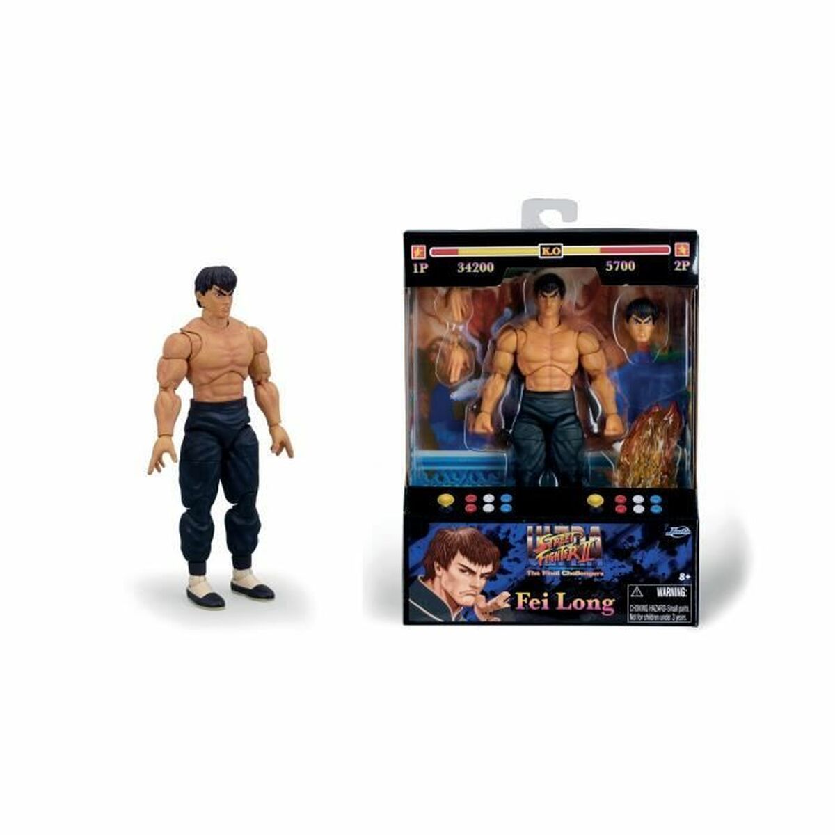 Figura îmbinată Jada Street Fighters - Fei-Long 15 cm - Jucarii si jocuri, Păpuși și figurine