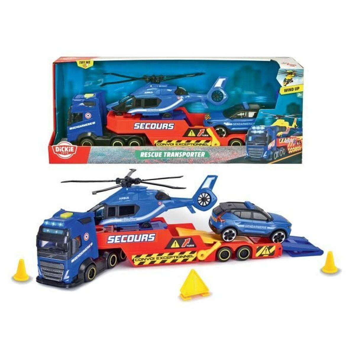 Camion Dickie Toys Rescue Transporter - Jucarii si jocuri, Vehicule