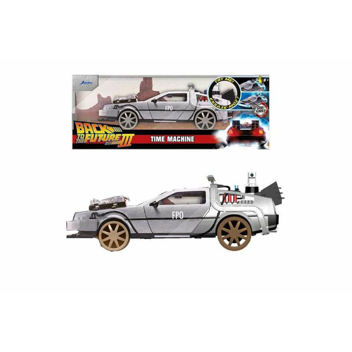 Mașină Smoby DeLorean - Back to the Future III 1885 1:24 - Jucarii si jocuri, Vehicule