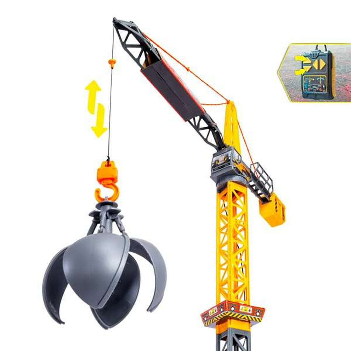 Macara de jucărie Smoby Mighty Crane Control radio Galben Gri - Jucarii si jocuri, Vehicule