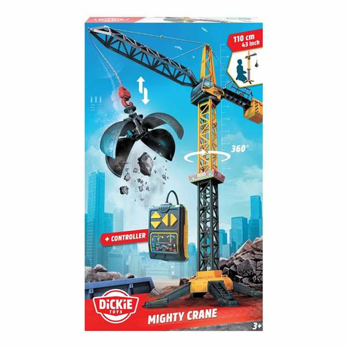 Macara de jucărie Smoby Mighty Crane Control radio Galben Gri - Jucarii si jocuri, Vehicule