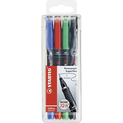 Set de Carioci Stabilo OHPEN UNIVERSAL Multicolor 0,4 mm 4 Piese (5 Unități) - Birou și papetărie, Pixuri, creioane și articole de scris