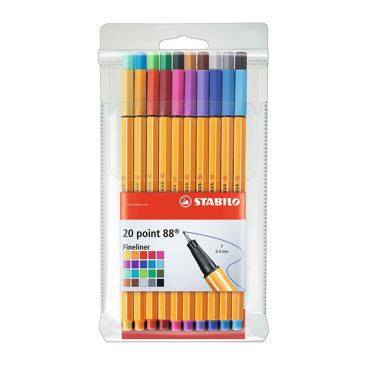 Set de Carioci Stabilo Point 88 20 Piese Multicolor - Birou și papetărie, Pixuri, creioane și articole de scris