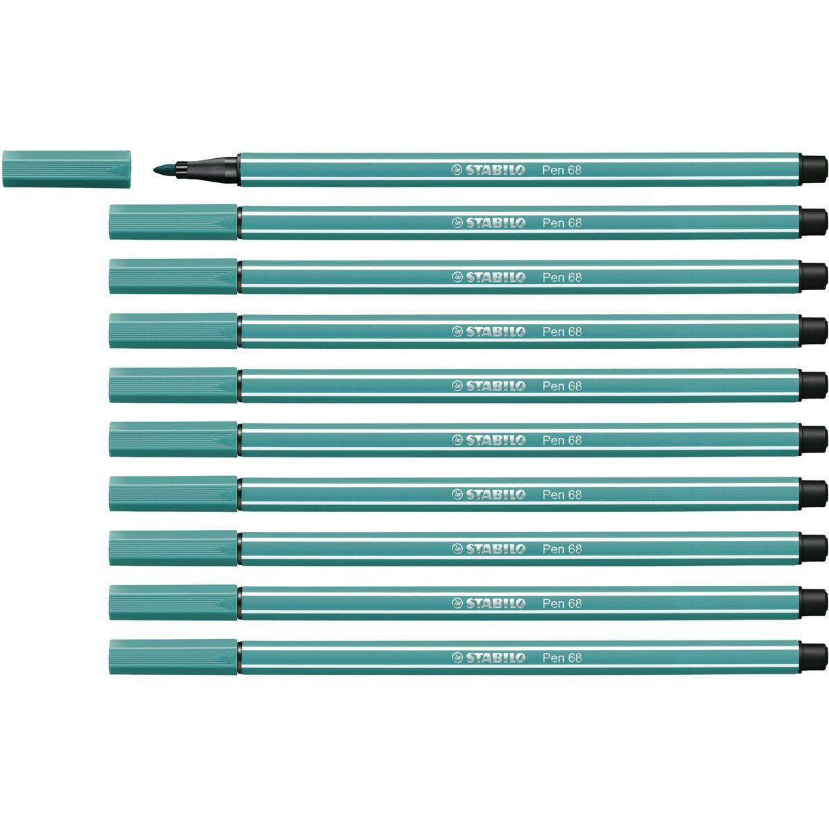 Carioci Stabilo Pen 68 Turquoise (10 Piese) - Birou și papetărie, Pixuri, creioane și articole de scris
