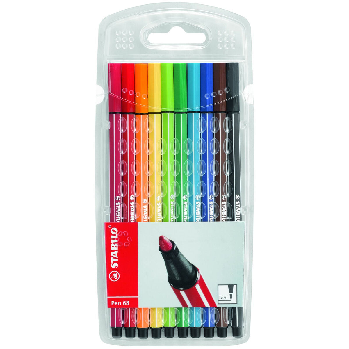 Set de Carioci Stabilo Pen 68 10 Piese Multicolor - Birou și papetărie, Pixuri, creioane și articole de scris