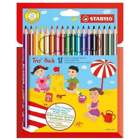 Creioane culori Stabilo TRIO THICK Multicolor 18 Piese (6 Unități) - Birou și papetărie, Arte și Meserii