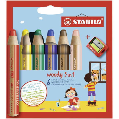 Creioane culori Stabilo Woody 3 în 1 Multicolor - Birou și papetărie, Arte și Meserii