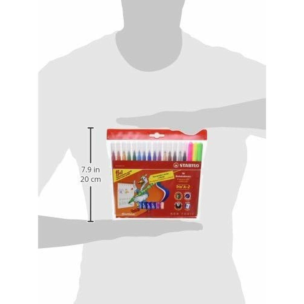 Set de Carioci Stabilo 378/1-18-01 Multicolor (18 Piese) - Birou și papetărie, Pixuri, creioane și articole de scris