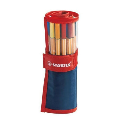 Set de Carioci Stabilo Point 88 Red Rollerset Multicolor - Birou și papetărie, Pixuri, creioane și articole de scris