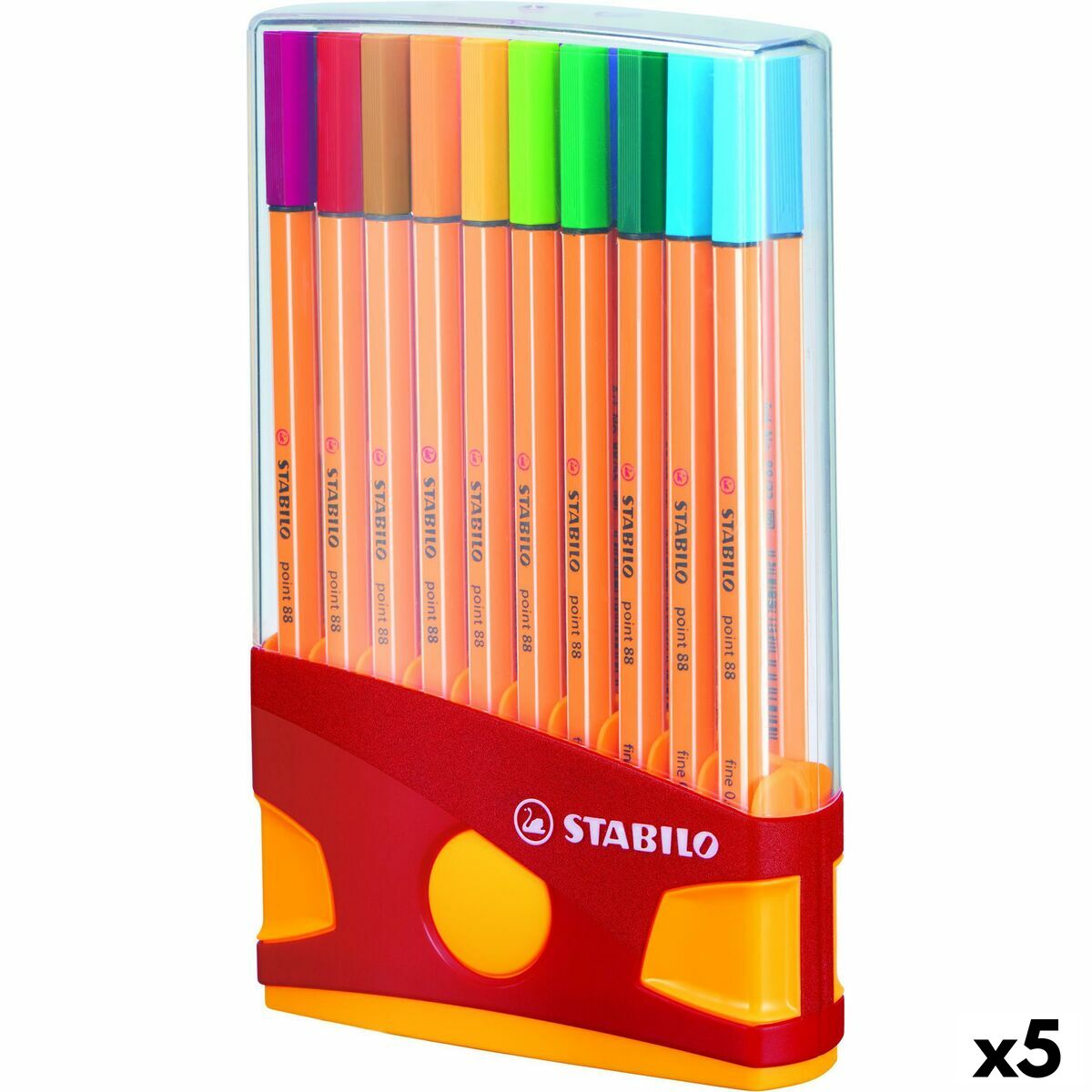 Set de Carioci Stabilo POINT 88 Multicolor 20 Piese (5 Unități) - Birou și papetărie, Pixuri, creioane și articole de scris