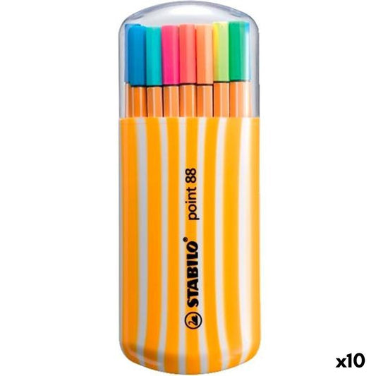 Set de Carioci Stabilo POINT 88 Multicolor 20 Piese (10 Unități) - Birou și papetărie, Pixuri, creioane și articole de scris