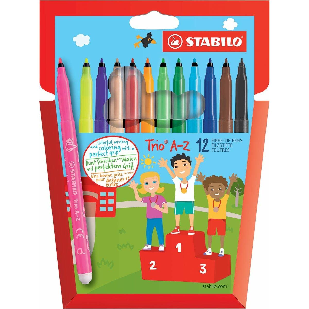 Set de Carioci Stabilo Trio AZ Multicolor (6 Unități) - Birou și papetărie, Pixuri, creioane și articole de scris