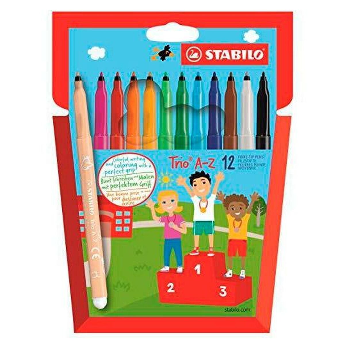 Set de Carioci Stabilo Trio AZ Multicolor (6 Unități) - Birou și papetărie, Pixuri, creioane și articole de scris
