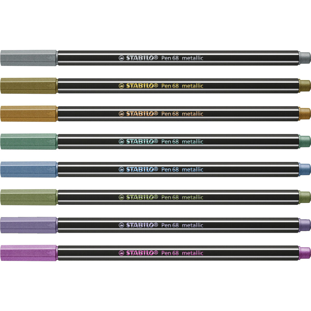 Set de Carioci Stabilo Pen 68 metallic 8 Piese Multicolor - Birou și papetărie, Pixuri, creioane și articole de scris