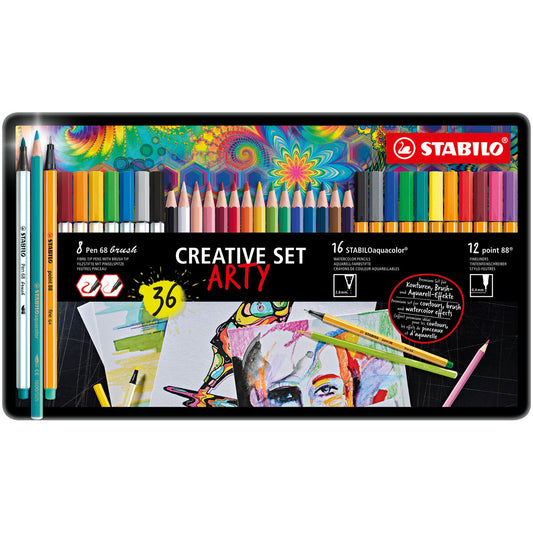 Set de Carioci Stabilo Point 88 - Pen 68 Brusht - Aquacolor Multicolor - Birou și papetărie, Pixuri, creioane și articole de scris