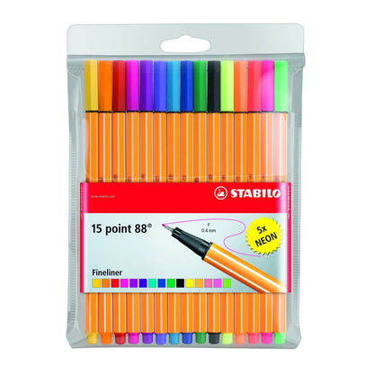Set de Carioci Stabilo POINT 88 Multicolor 15 Piese (10 Unități) - Birou și papetărie, Pixuri, creioane și articole de scris