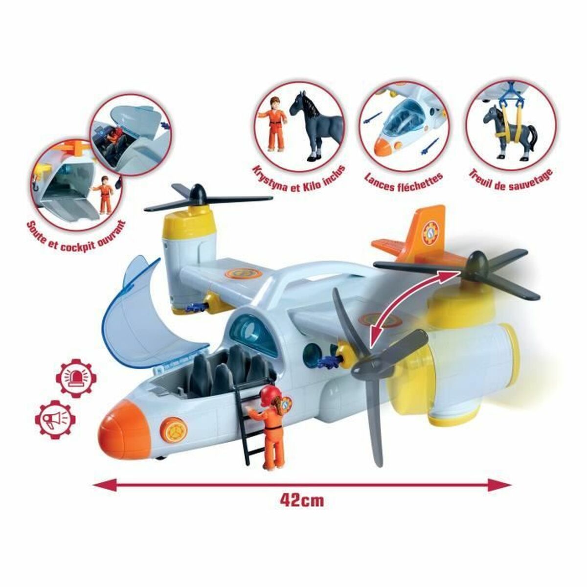 Avion Mic Simba Kristyna & Kilo 45 x 16 x 22 cm - Jucarii si jocuri, Vehicule