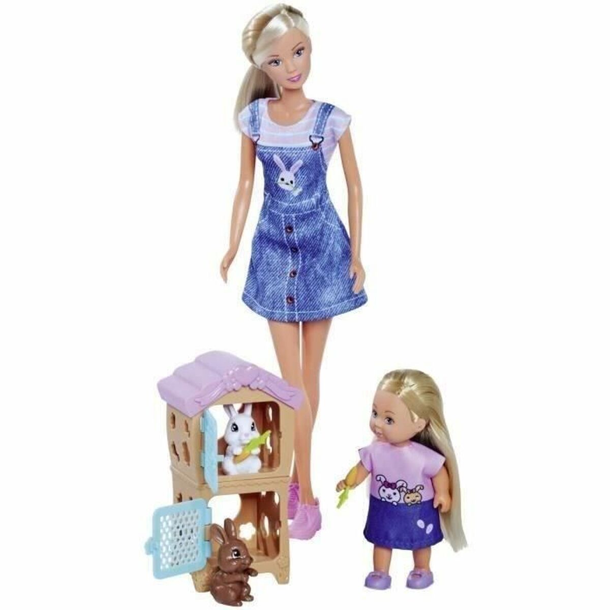 Păpușă bebeluș Simba Steffi Love - Familia de conejos + Evi love - Jucarii si jocuri, Păpuși și accesorii