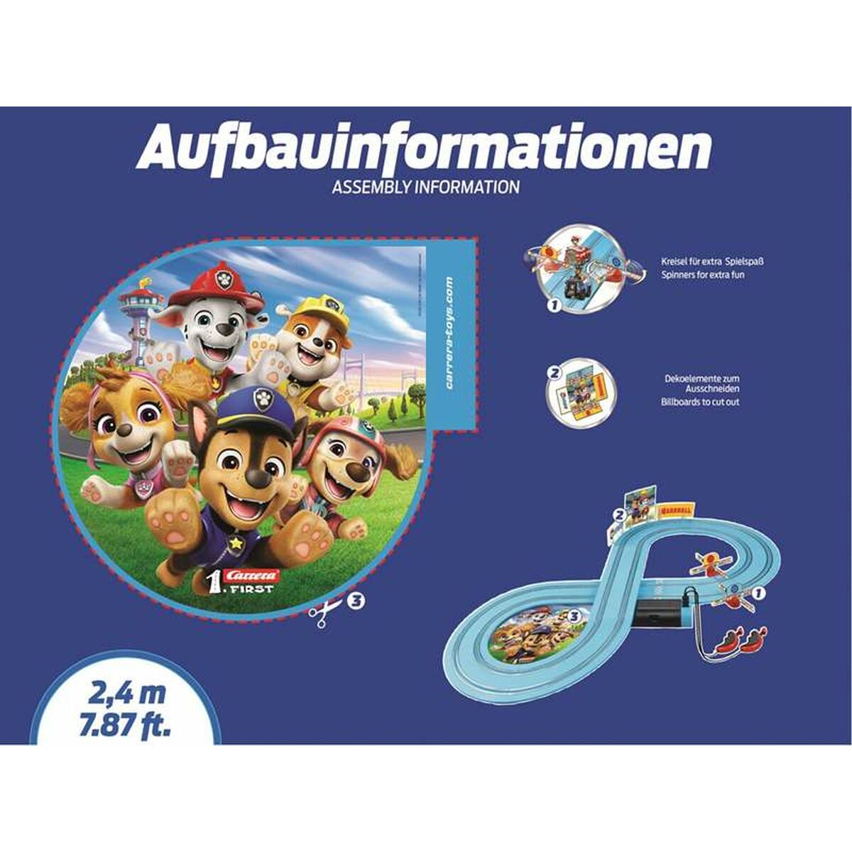Pistă de Curse The Paw Patrol First race 2,4 m - Jucarii si jocuri, Vehicule
