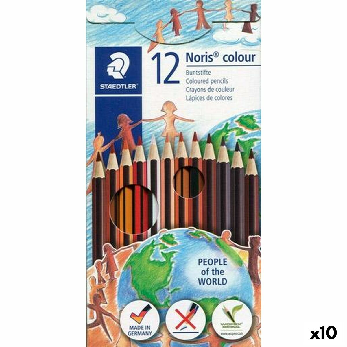 Creioane culori Staedtler Noris Colour Wopex Set 12 Piese (10 Unități) - Birou și papetărie, Arte și Meserii