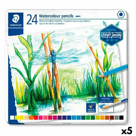 Creioane colorate acuarelă Staedtler Design Journey Multicolor (5 Unități) - Birou și papetărie, Arte și Meserii