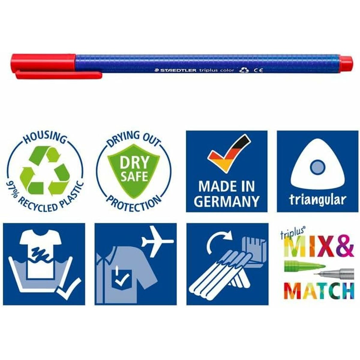 Set de Carioci Staedtler Triplus Multicolor 10 Piese - Birou și papetărie, Pixuri, creioane și articole de scris