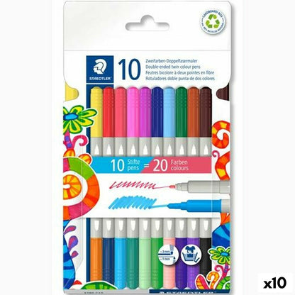Set de Carioci Staedtler Noris 3280 Multicolor (10 Unități) - Birou și papetărie, Pixuri, creioane și articole de scris