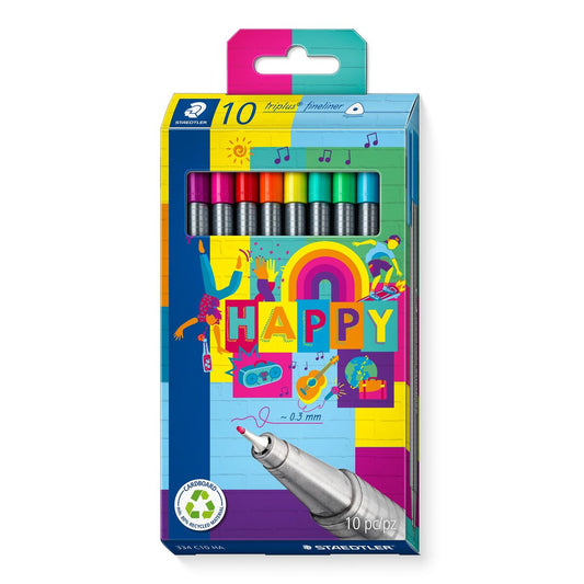 Set de Carioci Staedtler Triplus Fineliner 334 10 Piese Multicolor - Birou și papetărie, Pixuri, creioane și articole de scris