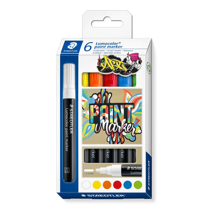Set de Carioci Staedtler Lumocolor 349 6 Piese Multicolor - Birou și papetărie, Pixuri, creioane și articole de scris