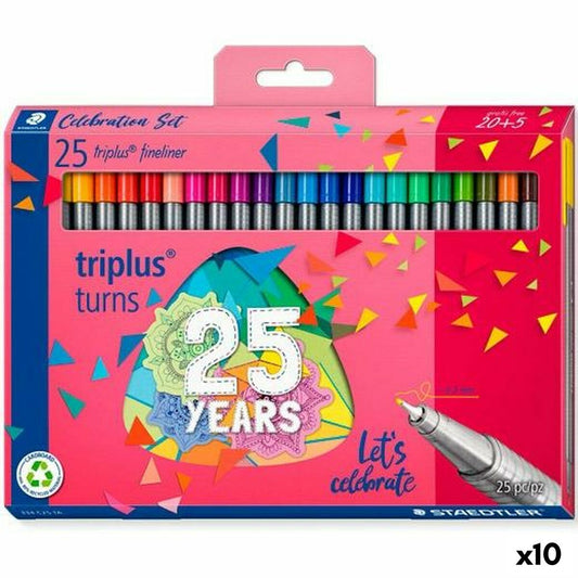 Set de Carioci Staedtler Triplus Fineliner 334 (10 Unități) - Birou și papetărie, Pixuri, creioane și articole de scris
