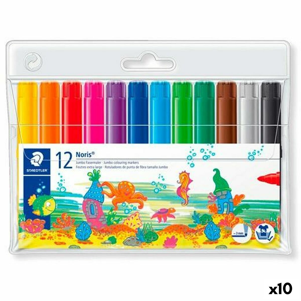 Set de Carioci Staedtler Noris Club Multicolor (10 Unități) - Birou și papetărie, Pixuri, creioane și articole de scris