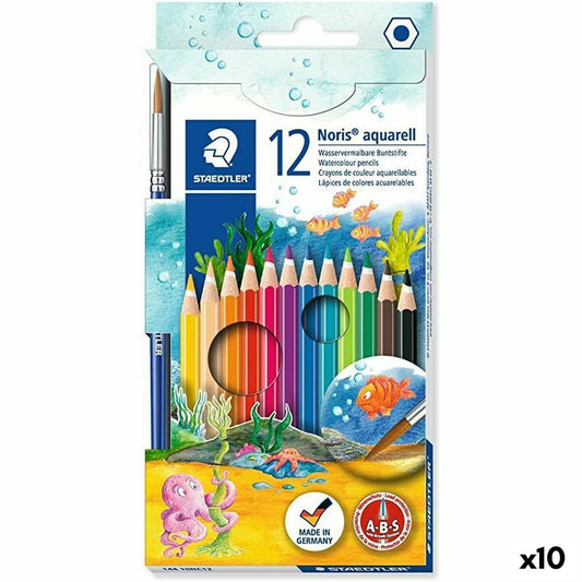 Creioane colorate acuarelă Staedtler Noris 12 Piese Multicolor (10 Unități) - Birou și papetărie, Arte și Meserii
