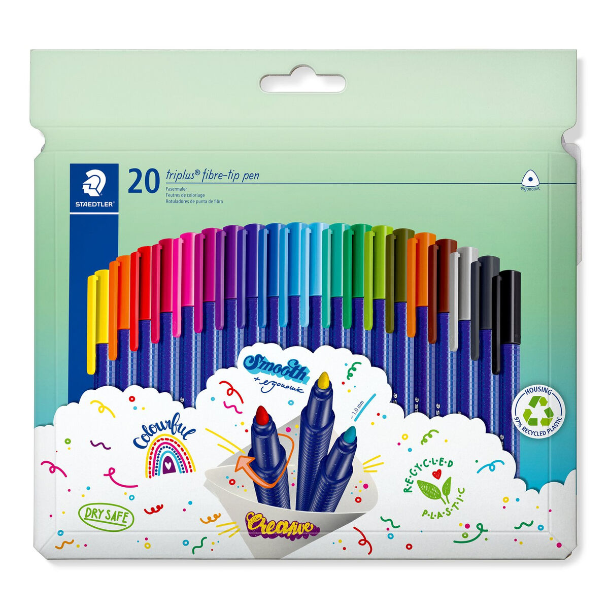 Set de Carioci Staedtler Triplus Multicolor 20 Piese - Birou și papetărie, Pixuri, creioane și articole de scris