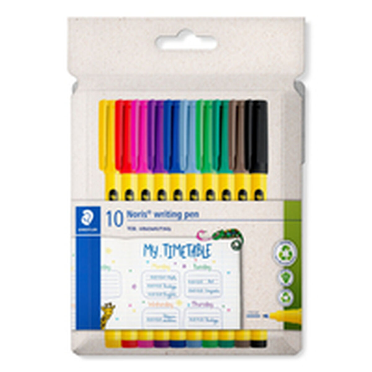 Carioci Staedtler Galben Multicolor (10 Unități) - Birou și papetărie, Pixuri, creioane și articole de scris