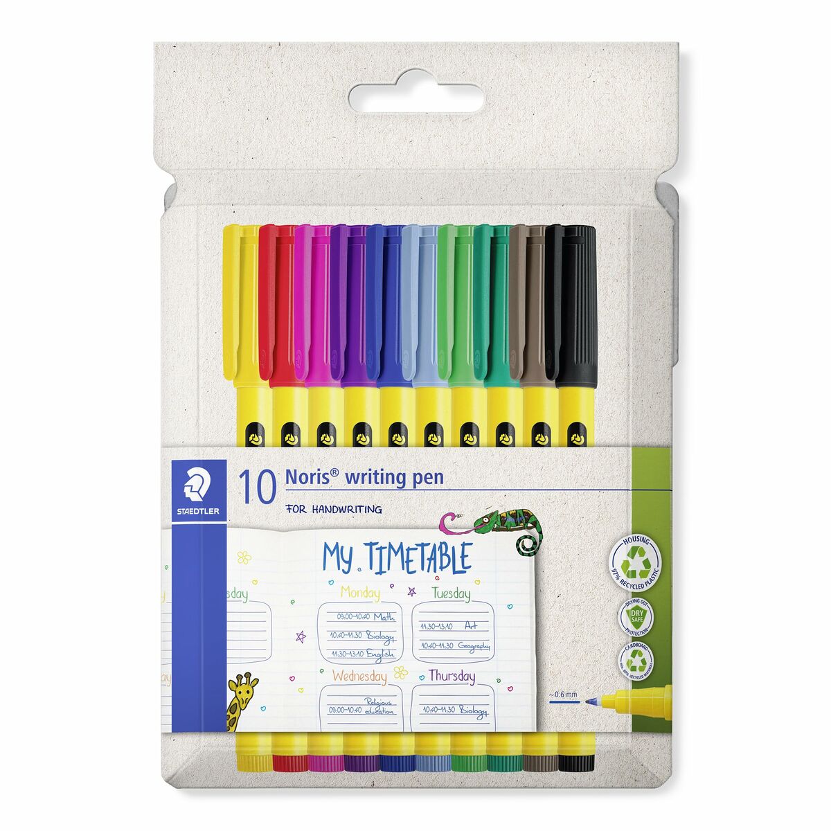 Carioci Staedtler Galben Multicolor (10 Unități) - Birou și papetărie, Pixuri, creioane și articole de scris